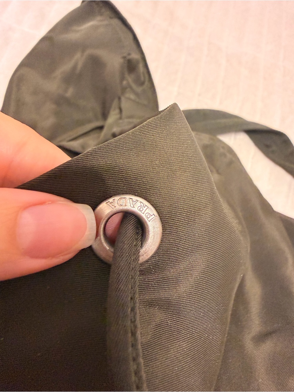 Prada green Nylon Drawstring Backpack. Excellent condition! - Picture 3 of 10